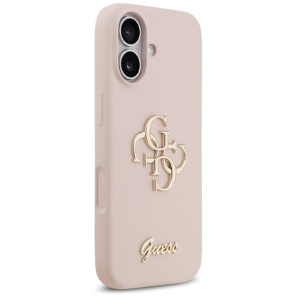 Étui pour Apple iPhone 17, Guess, Big 4G Script, Rose Clair