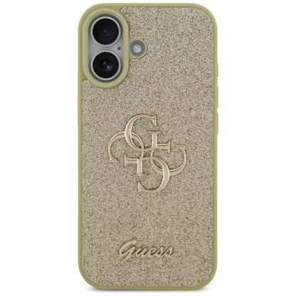 Étui pour Apple iPhone 17, Guess, Fixed Glitter Big 4G, Doré