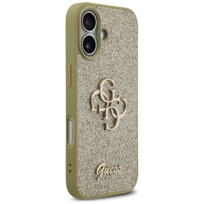 Étui pour Apple iPhone 17, Guess, Fixed Glitter Big 4G, Doré