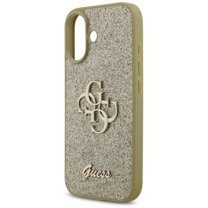 Étui pour Apple iPhone 17, Guess, Fixed Glitter Big 4G, Doré