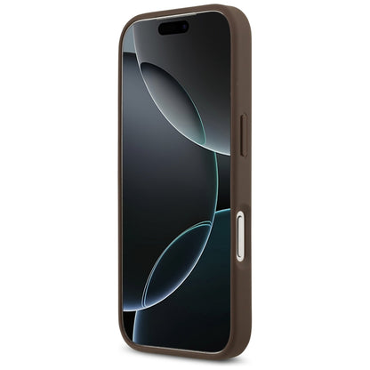 Étui pour Apple iPhone 17 Pro, Guess, 4G Double Card Triangle, Marron