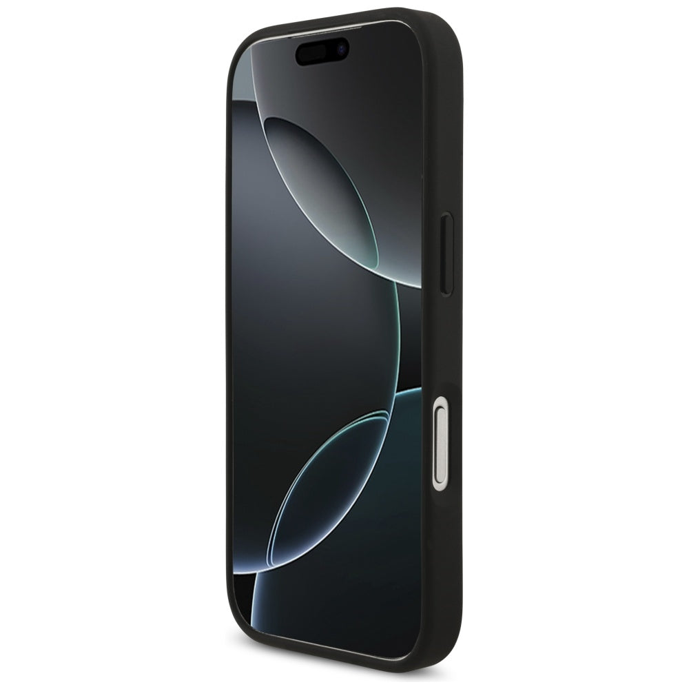 Étui pour Apple iPhone 17 Pro, Guess, 4G Grained Big and Classic Logo, Noir