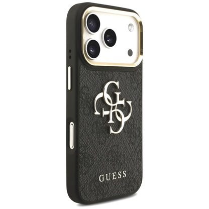 Étui pour Apple iPhone 17 Pro, Guess, Big 4G Classic Logo avec grande bandoulière, Noir
