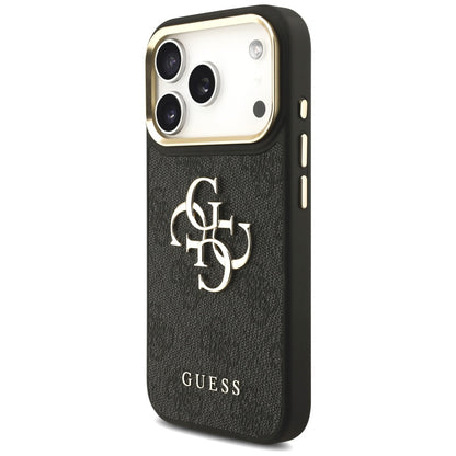 Étui pour Apple iPhone 17 Pro, Guess, Big 4G Classic Logo avec grande bandoulière, Noir