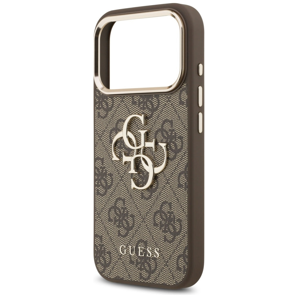 Étui pour Apple iPhone 17 Pro, Guess, Big 4G Logo Classic, Marron Doré.