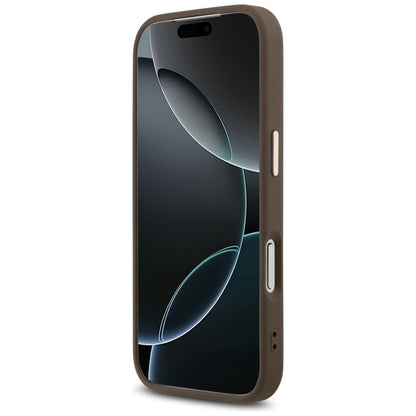 Étui pour Apple iPhone 17 Pro, Guess, Big 4G Logo Classic, Marron Doré.