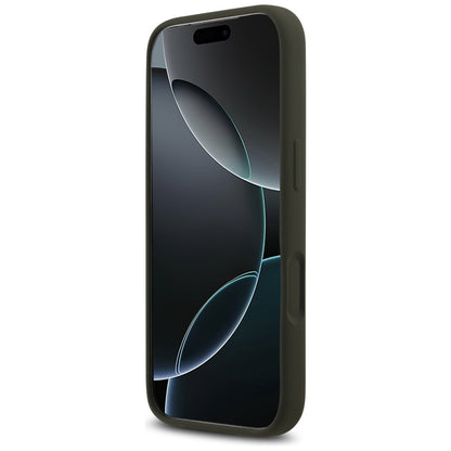 Étui pour Apple iPhone 17 Pro, Guess, Big 4G Script, Kaki