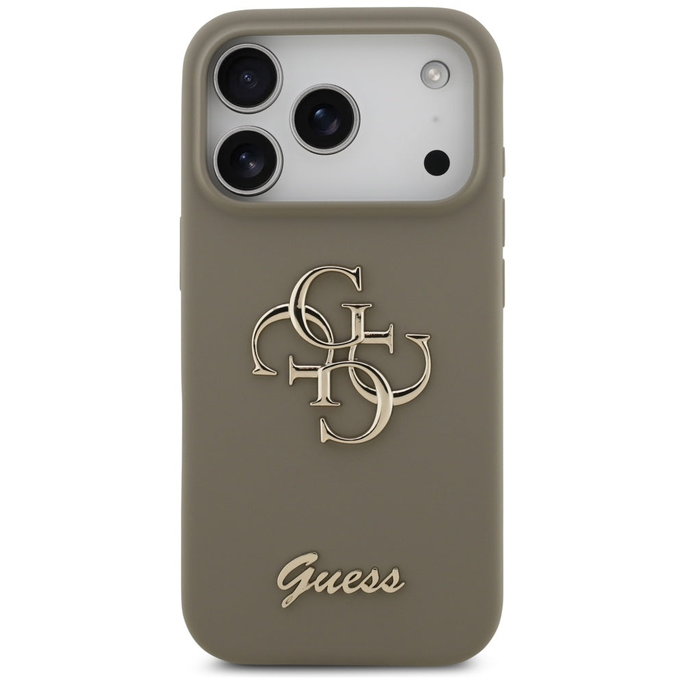 Étui pour Apple iPhone 17 Pro, Guess, Big 4G Script, Marron