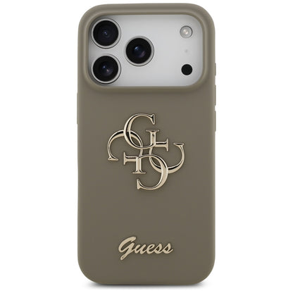 Étui pour Apple iPhone 17 Pro, Guess, Big 4G Script, Marron