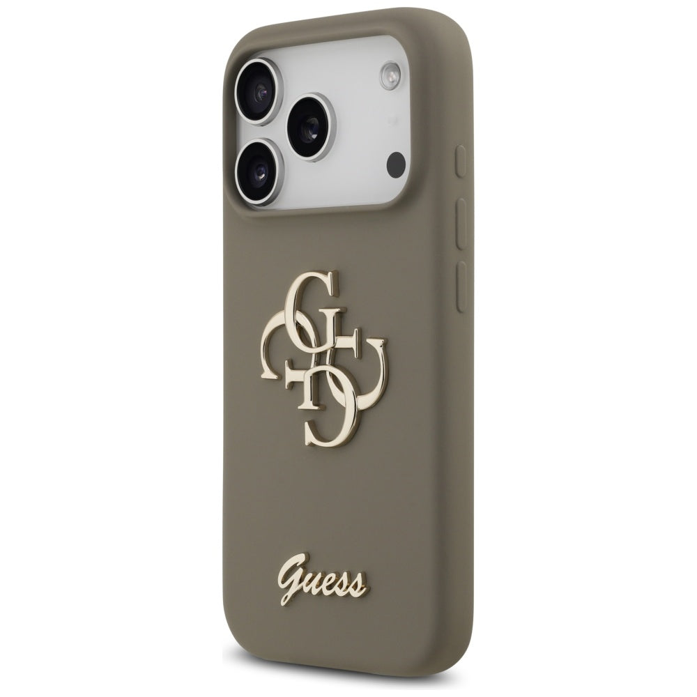 Étui pour Apple iPhone 17 Pro, Guess, Big 4G Script, Marron