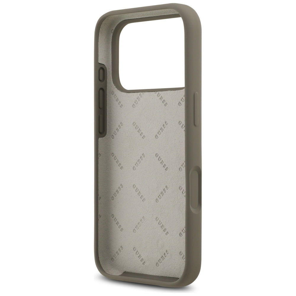 Étui pour Apple iPhone 17 Pro, Guess, Big 4G Script, Marron