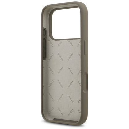 Étui pour Apple iPhone 17 Pro, Guess, Big 4G Script, Marron