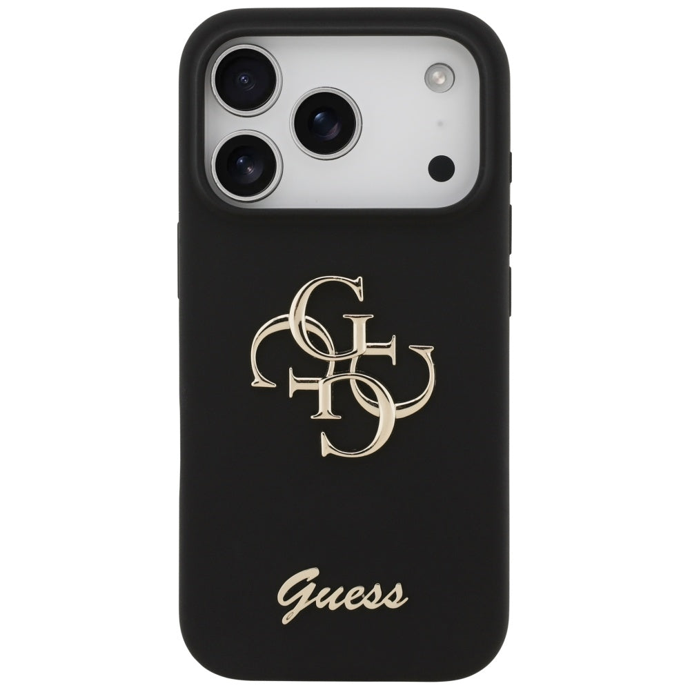 Case for Apple iPhone 17 Pro, Guess, Big 4G Script, Black