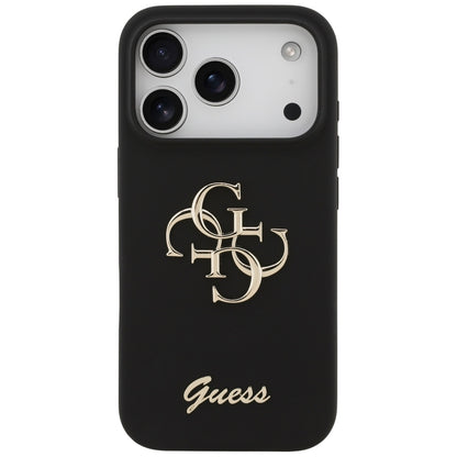 Case for Apple iPhone 17 Pro, Guess, Big 4G Script, Black