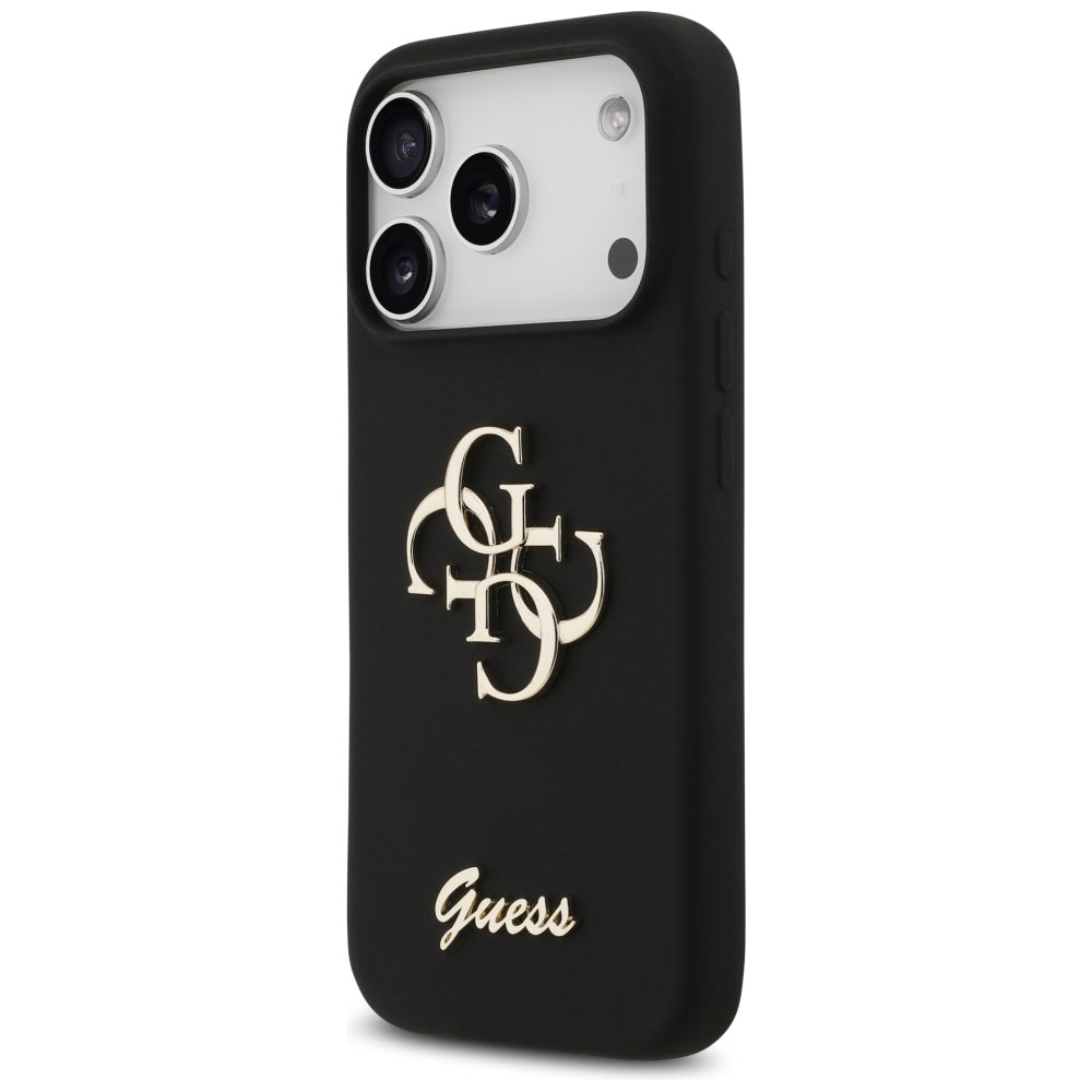 Case for Apple iPhone 17 Pro, Guess, Big 4G Script, Black