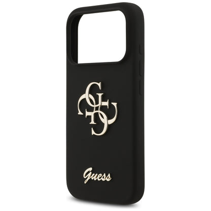 Case for Apple iPhone 17 Pro, Guess, Big 4G Script, Black
