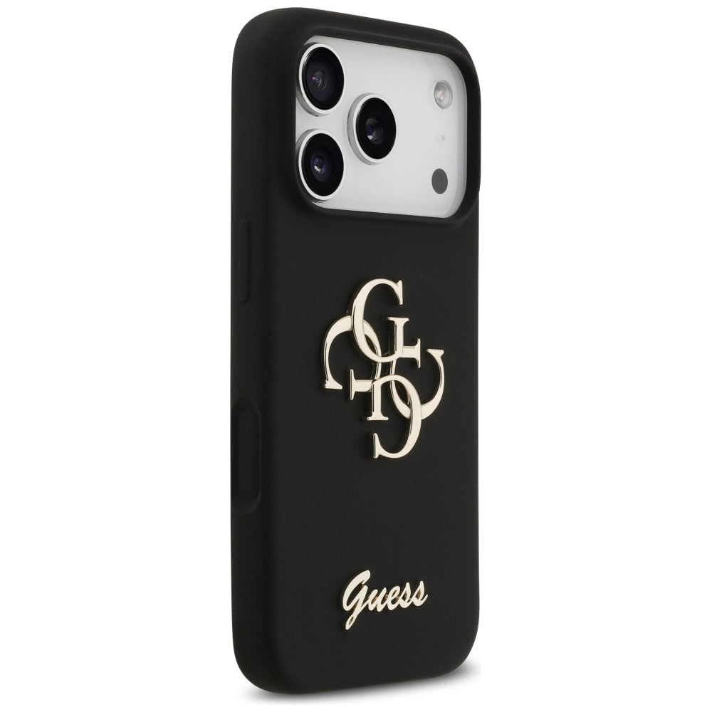 Case for Apple iPhone 17 Pro, Guess, Big 4G Script, Black