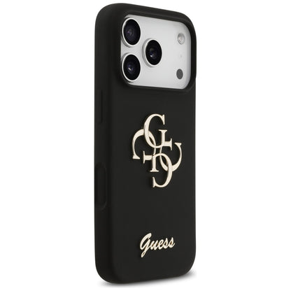 Case for Apple iPhone 17 Pro, Guess, Big 4G Script, Black