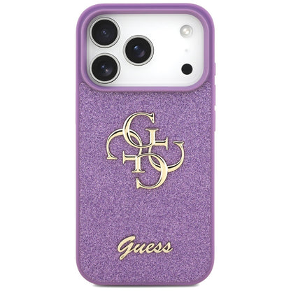 Case for Apple iPhone 17 Pro, Guess, Fixed Glitter Big 4G, Purple