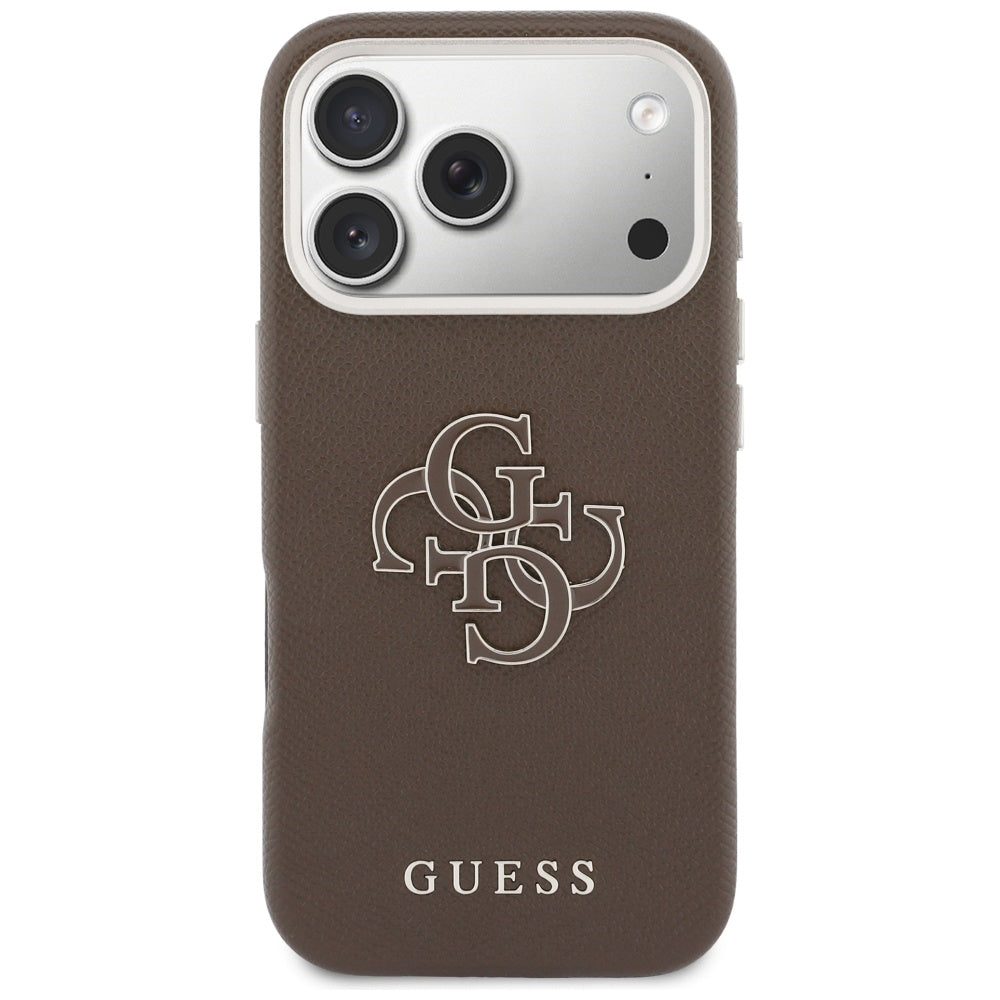 Étui pour Apple iPhone 17 Pro, GUESS, Logo Résine, Marron