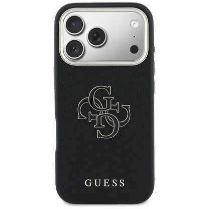 Housse pour Apple iPhone 17 Pro, Guess, Resin Logo, Noire