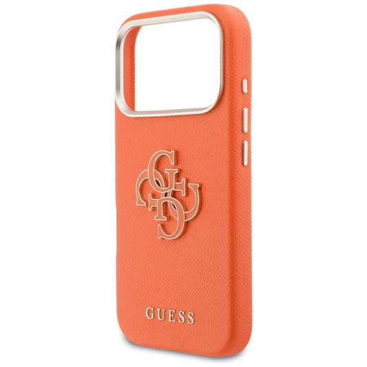 Étui pour Apple iPhone 17 Pro, Guess, Logo Résine, Orange