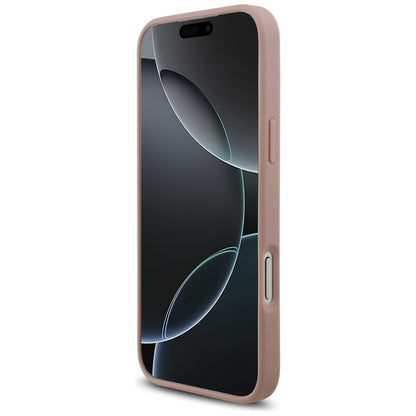 Étui pour Apple iPhone 17 Pro, Guess, Logo Triangle en Strass, Rose