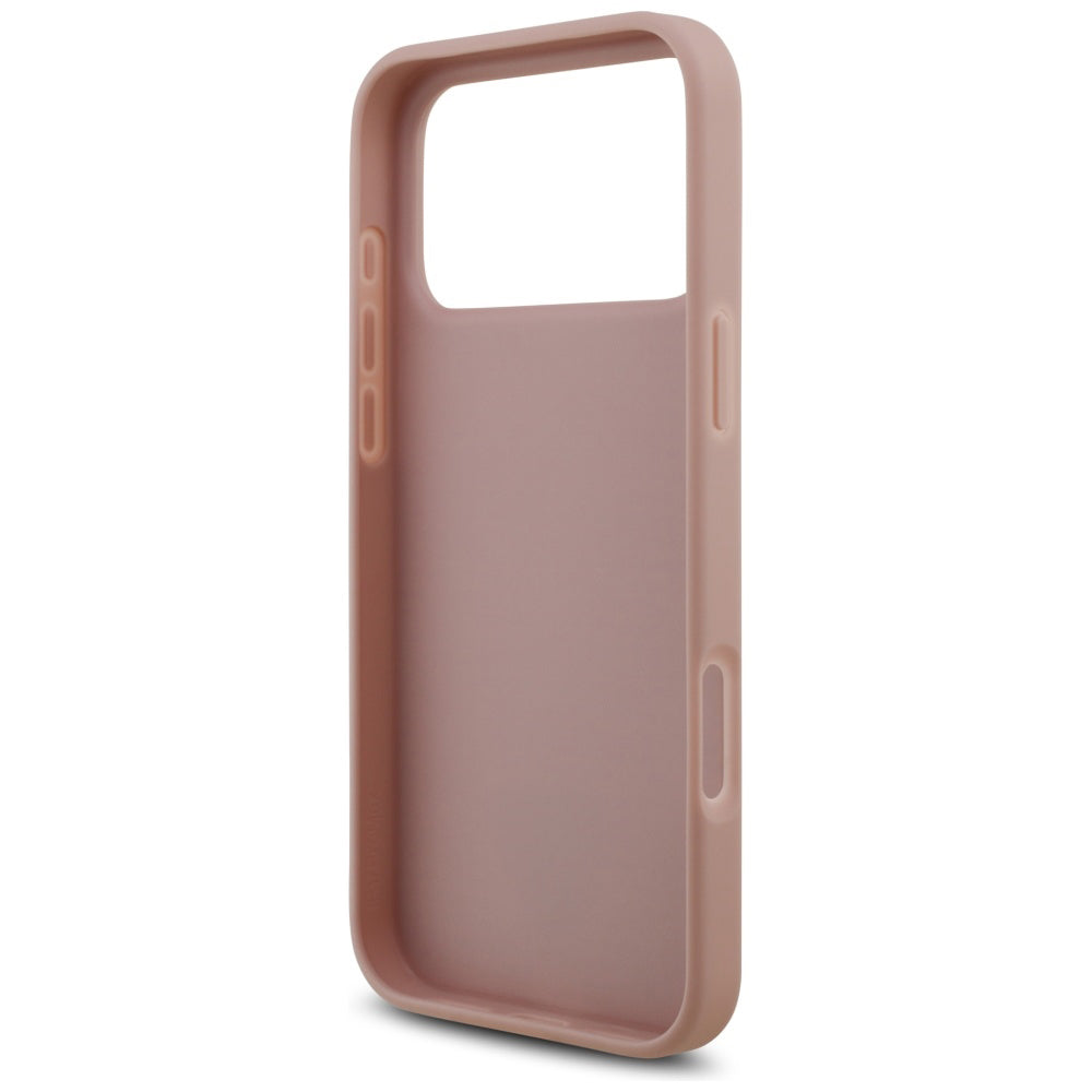 Étui pour Apple iPhone 17 Pro, Guess, Logo Triangle en Strass, Rose