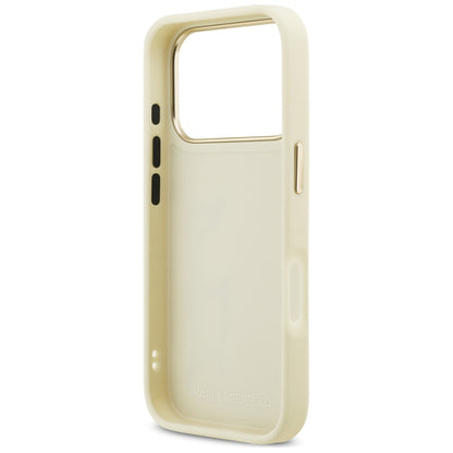 Étui pour Apple iPhone 17 Pro, Karl Lagerfeld, Script Logo, Beige