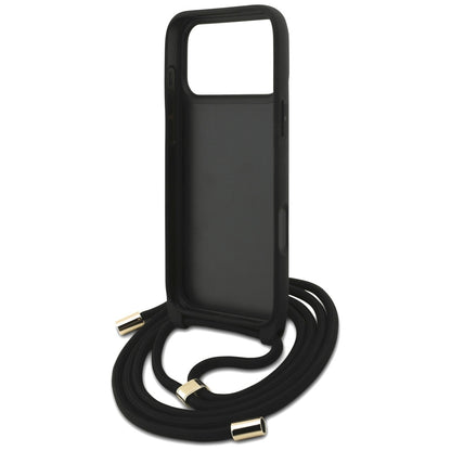 Étui pour Apple iPhone 17 Pro Max, Guess, 4G CBDY Grand Logo avec Bandoulière, Marron