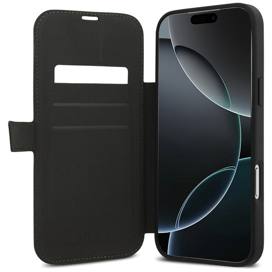 Étui pour Apple iPhone 17 Pro Max, Guess, Logo Métal 4G, Marron