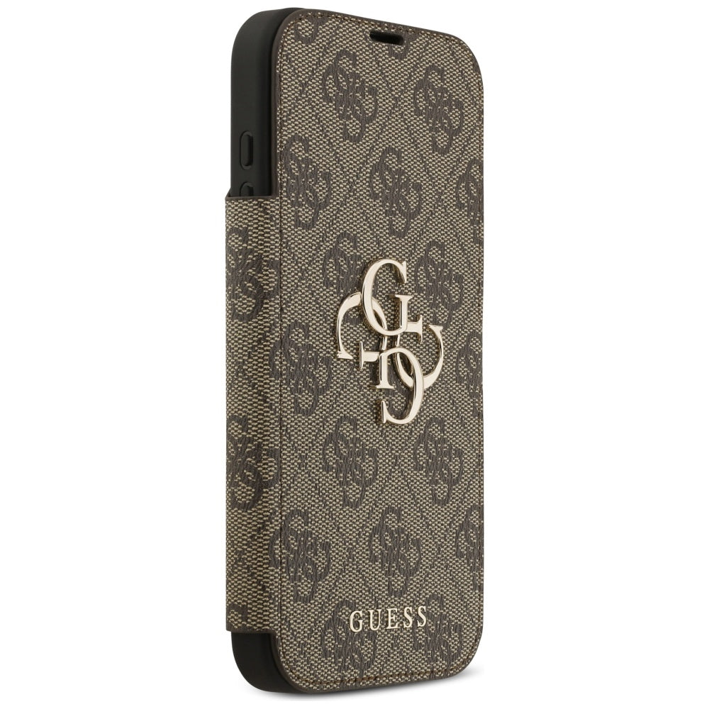 Étui pour Apple iPhone 17 Pro Max, Guess, Logo Métal 4G, Marron
