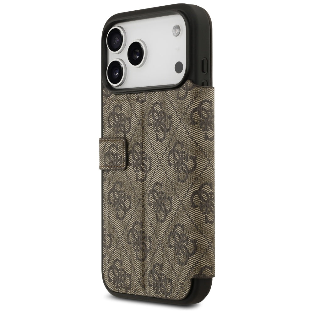 Étui pour Apple iPhone 17 Pro Max, Guess, Logo Métal 4G, Marron