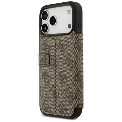 Étui pour Apple iPhone 17 Pro Max, Guess, Logo Métal 4G, Marron