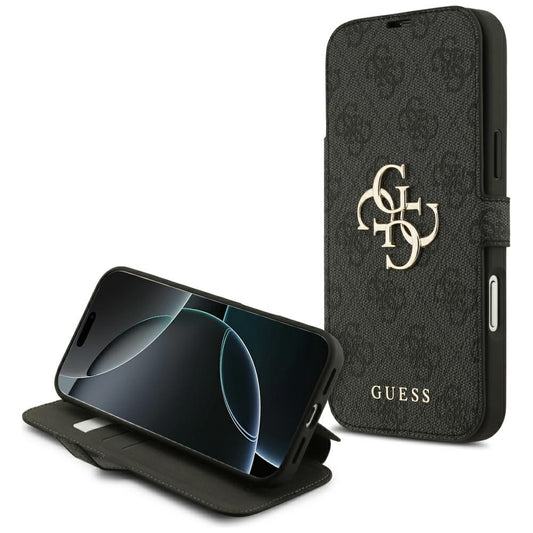 Étui pour Apple iPhone 17 Pro Max, Guess, Logo Métal 4G, Noir