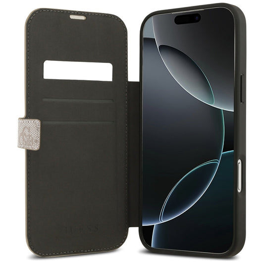 Étui pour Apple iPhone 17 Pro Max, Guess, Logo Métal 4G, Rose