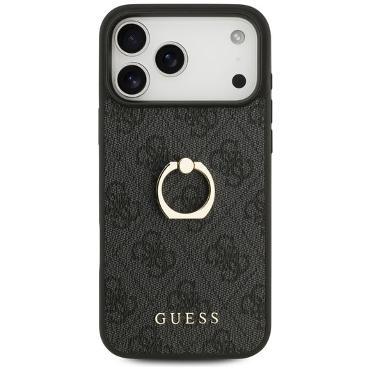 Étui pour Apple iPhone 17 Pro Max, Guess, 4G Ring Stand, Noir