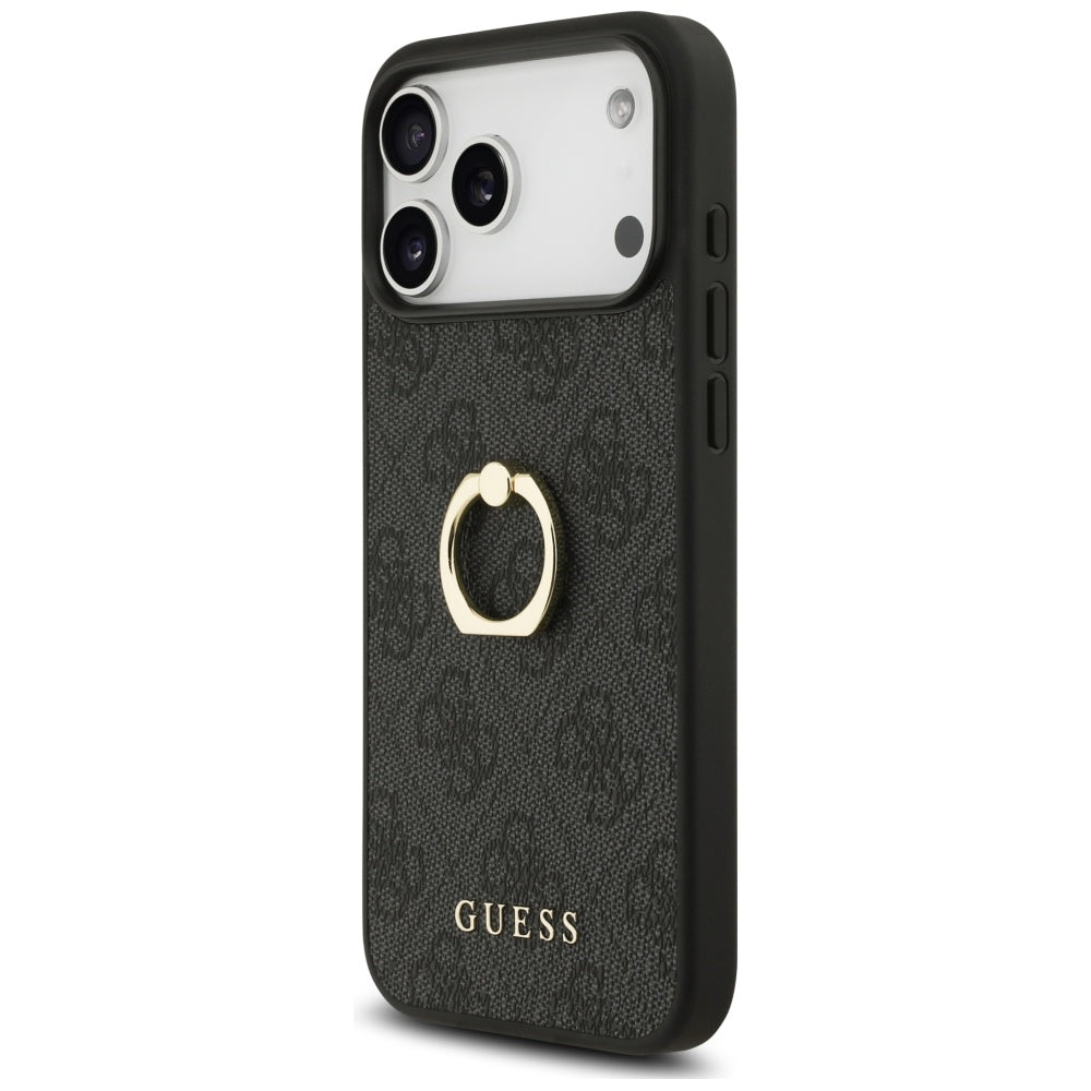 Étui pour Apple iPhone 17 Pro Max, Guess, 4G Ring Stand, Noir