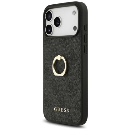 Étui pour Apple iPhone 17 Pro Max, Guess, 4G Ring Stand, Noir