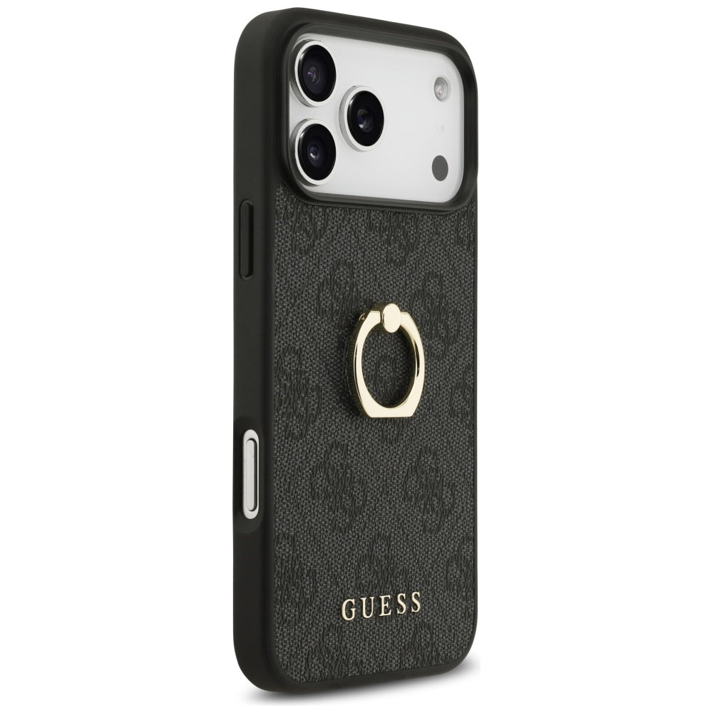 Étui pour Apple iPhone 17 Pro Max, Guess, 4G Ring Stand, Noir