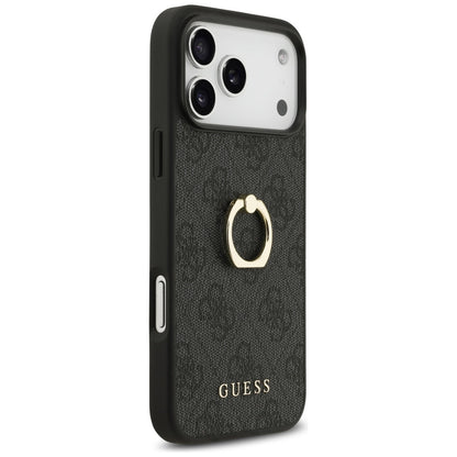 Étui pour Apple iPhone 17 Pro Max, Guess, 4G Ring Stand, Noir