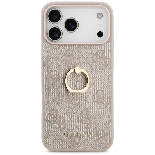 Étui pour Apple iPhone 17 Pro Max, Guess, 4G Ring Stand, Rose