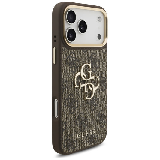 Étui pour Apple iPhone 17 Pro Max, Guess, Big 4G Classic Logo avec grande sangle, Marron