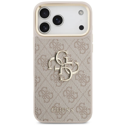 Étui pour Apple iPhone 17 Pro Max, Guess, Big 4G Classic Logo avec grande bandoulière, Rose.
