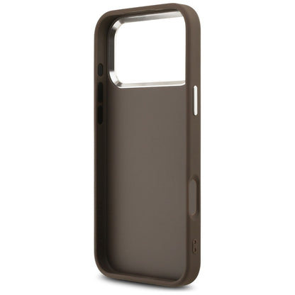 Étui pour Apple iPhone 17 Pro Max, Guess, Big 4G Logo Classic, Marron Argenté