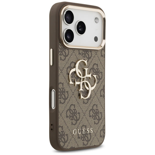 Étui pour Apple iPhone 17 Pro Max, Guess, Big 4G Logo Classic, Marron Doré.
