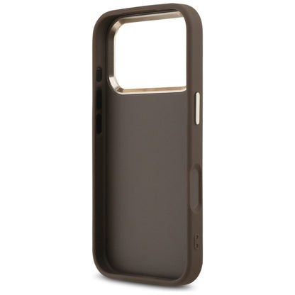 Étui pour Apple iPhone 17 Pro Max, Guess, Big 4G Logo Classic, Marron Doré.