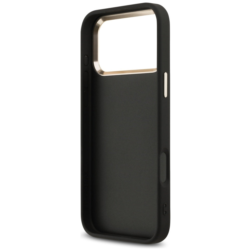 Étui pour Apple iPhone 17 Pro Max, Guess, Big 4G Logo Classic, Noir Doré.