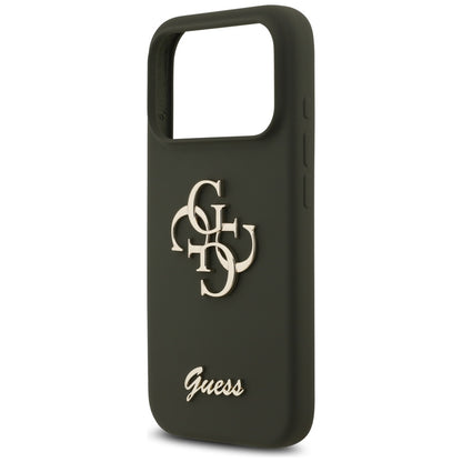 Étui pour Apple iPhone 17 Pro Max, Guess, Big 4G Script, Kaki