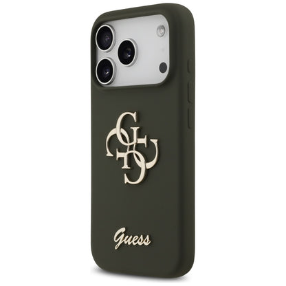 Étui pour Apple iPhone 17 Pro Max, Guess, Big 4G Script, Kaki